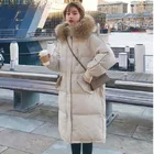 LUZUZI 2020 новые длинные пальто и куртки зимние женские парки с капюшоном зимние свободные толстые теплые пуховики из хлопка пальто женское