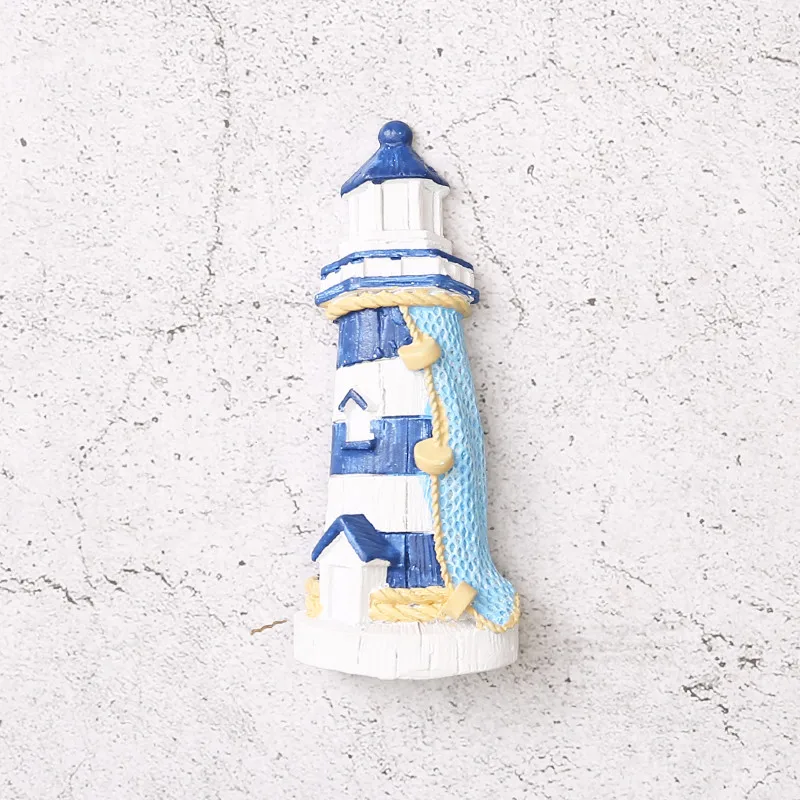 Lighthouse C Магнит на холодильник, магнитные смолы Средиземноморский Ветер Маяк моряк, капитан круизного судна Сувениры украшение на холодильник - Цвет: Lighthouse C
