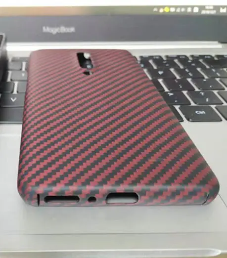carbon bumper red Арамидные волокна задняя крышка для OnePlus 7 Pro защитный чехол 7 Т карбоновый чехол s и чехлы нейлоновый бампер Официальный Дизайн - Цвет: carbon bumper red