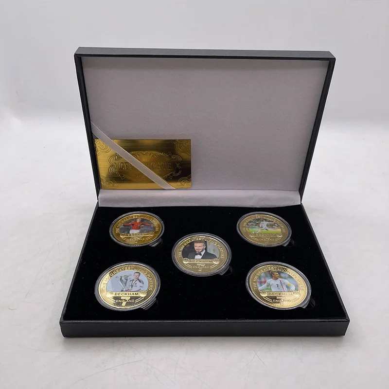Позолоченные памятные монеты в виде футбольной звезды коллекционные спортивные