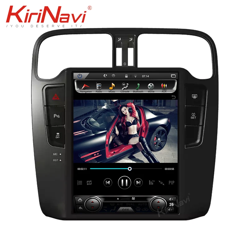 Автомагнитола KiriNavi Tesla Style с вертикальным экраном 10 4 дюйма 1Din Android 9 0 для Volkswagen VW POLO