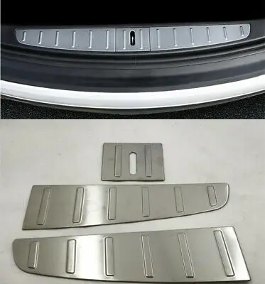 

Steel Silver Inner Rear Bumper Protector Sill Trim 3pcs For Tesla Model X 16-19