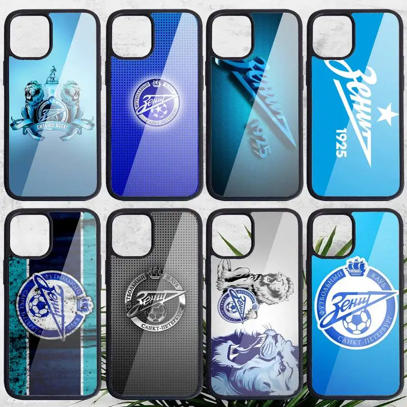 Синий арт FC команда Зенит Санкт-чехол для мобильного телефона iPhone 11 12 pro XS MAX 8 7 6 6S