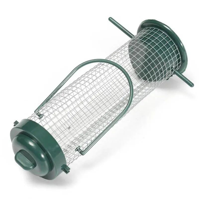 Green Outdoor Bird Feeder Plastic Wild Peanut Seed Nut Hanger Supplies Standing | Дом и сад