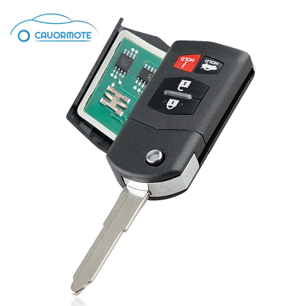 

For Mazda 3 6 Smart Remote Key Folding Flip Car Key Fob For Mazda MX-5 4 Buttons 315MHZ ID63 Chip Remote Central Locking Car Key