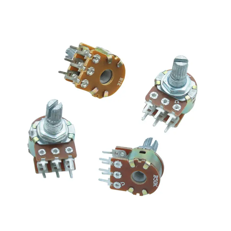 2Pcs WH148 1K 2K 5K 10K 20K 50K 100K 500K Shaft Amplifier Dual Stereo Potentiometer B1K B2K B5K B10K B20K B50K B500K 6Pin 15mm |