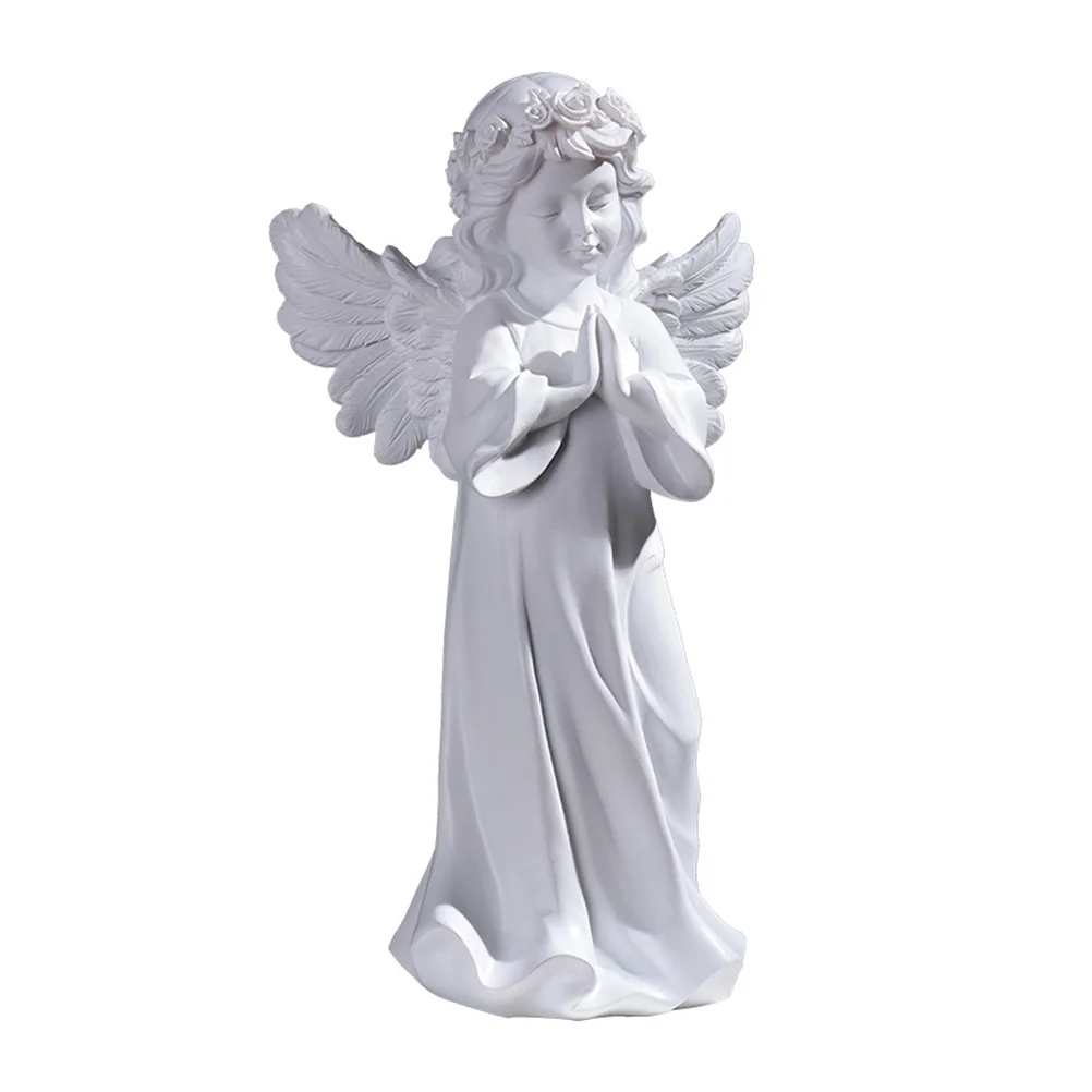 

1pc Resin Angel Wedding Figurine Adornments Retro Angel Statue Decoration