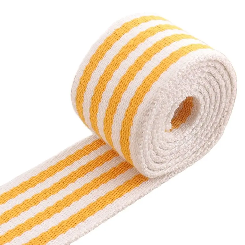 1 1/2 &quotполосатая тесьма сумки ремни оранжевая белая полосатая лента белый пояс