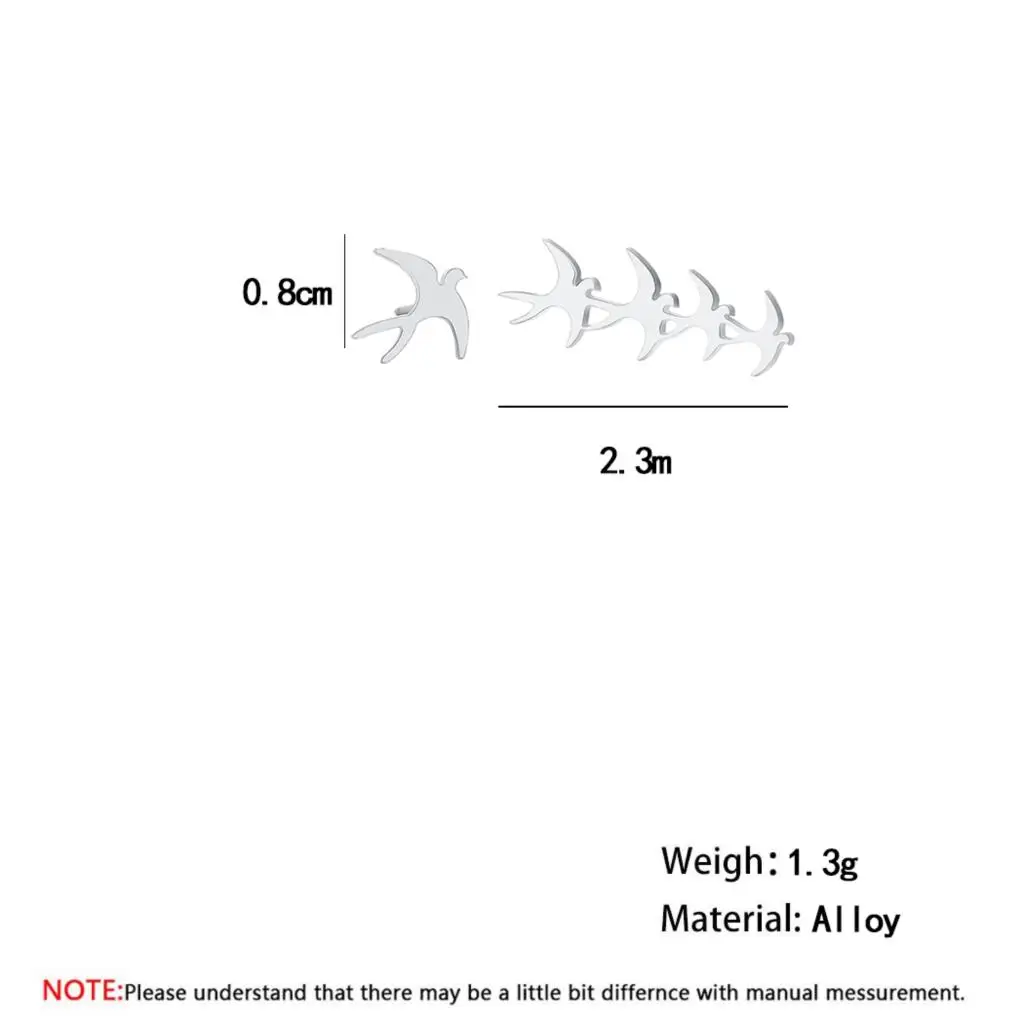Модные серьги Kinitial ювелирные изделия серьги-гвоздики в виде милой птицы и