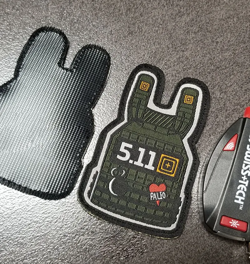 6 шт./компл. ткань из ПВХ военные тактические заплатки 511 жилет CrossFit Sabertooth Morale повязки рюкзак с нашивками аппликация применение