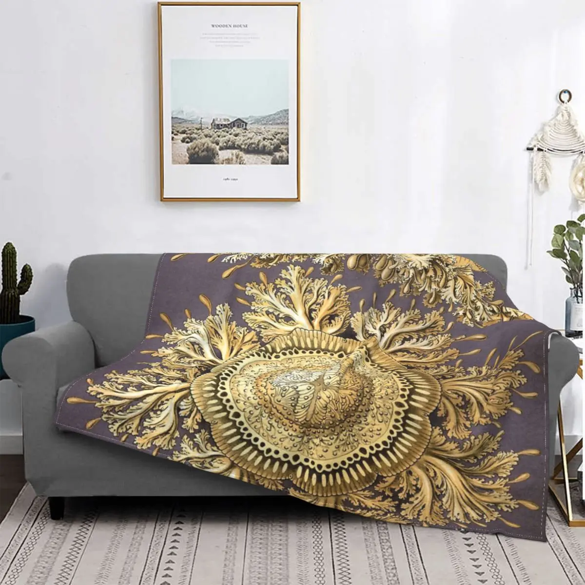 

Haeckel Discomedusae 28 рисунок на одеяле покрывало для кровати в клетку муслиновое аниме одеяло для пикника Роскошный домашний текстиль