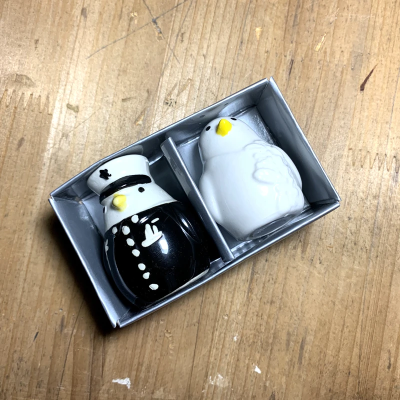 Free Shipping By Fast Delivery Navy Dress Penguin Couple Ceramic Birds Salt &amp Pepper Shaker Factory Directly Sale Wholesale | Дом и сад