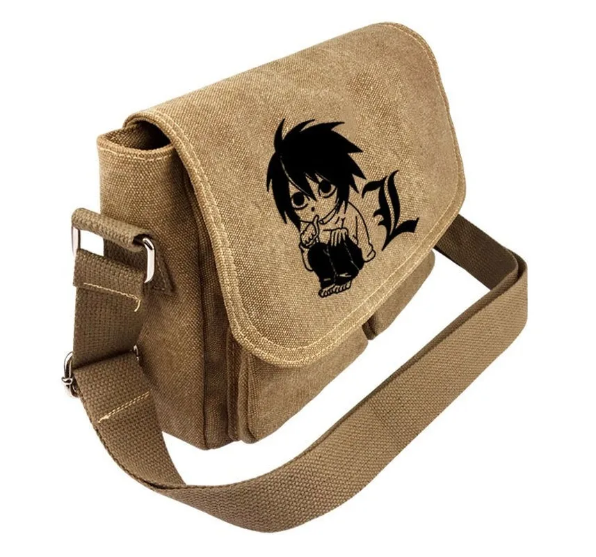 Death Note L Lawliet Косплей школьный ранец холщовый Кроссбоди мессенджер Студенческая