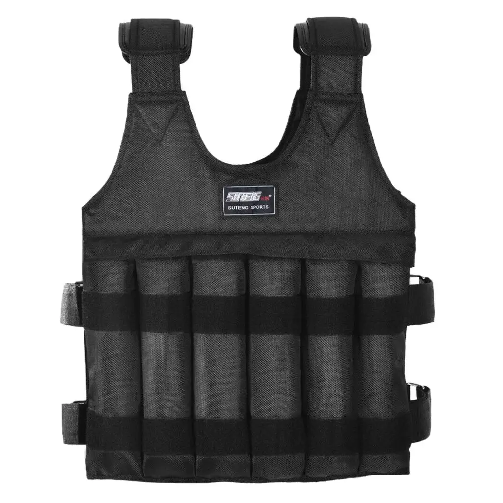 

50kg/110lb Loading Weighted Vest For Boxing Training Workout Fitness Equipment Adjustable Waistcoat Jacket Sand Clothing