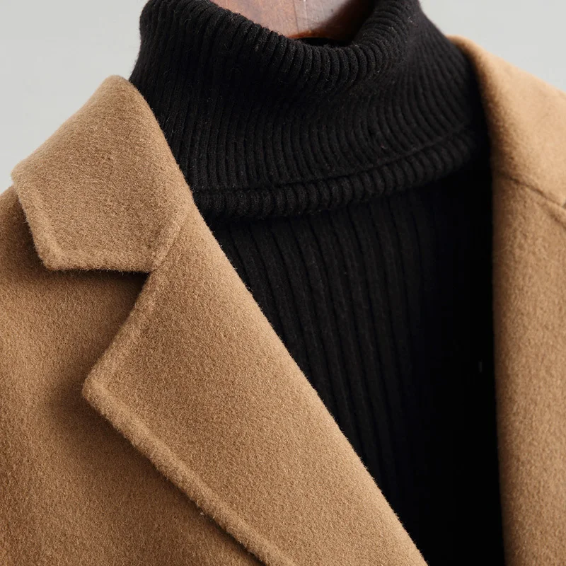Abrigos de mujer invierno элегантное шерстяное пальто женское длинное приталенное женские