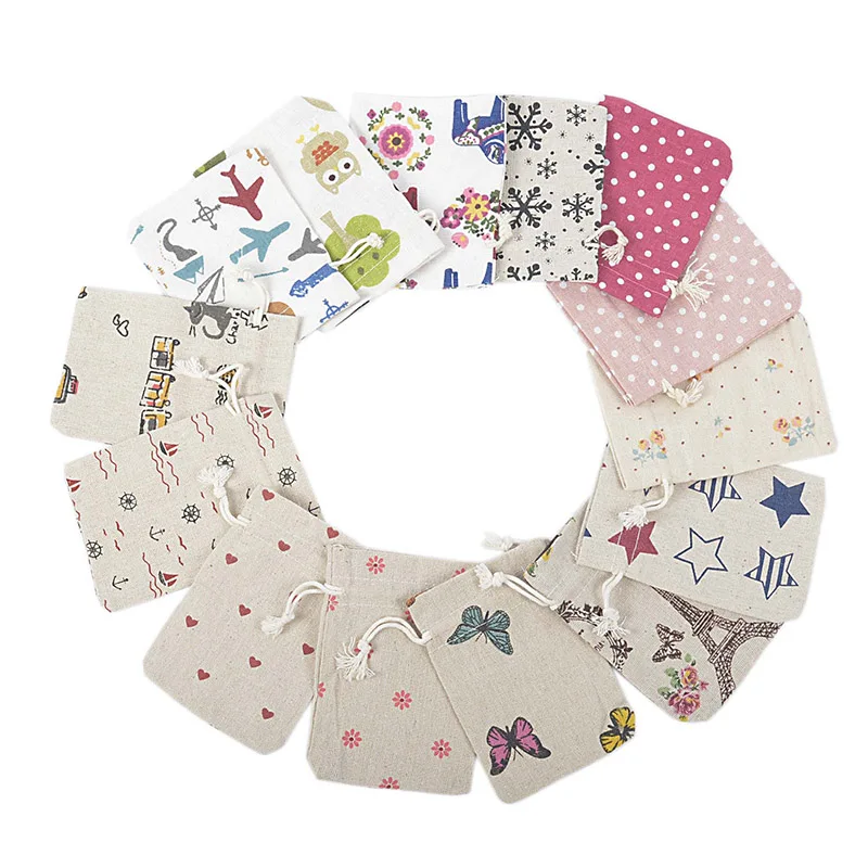 Хлопковая Сумка на шнурке для детей дорожная тканевая сумка хранения обуви с