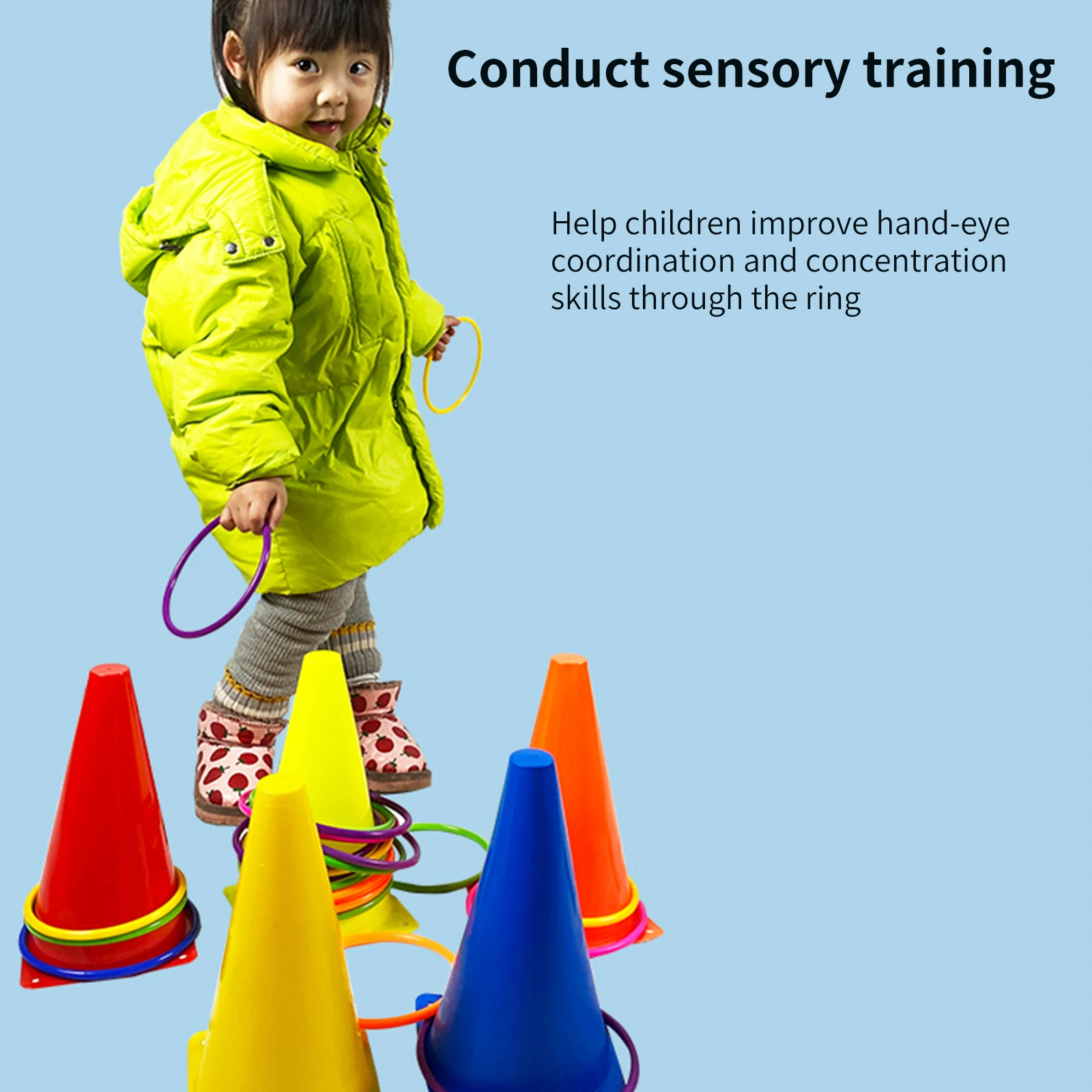 

Hoop Ring Toss Plastic Ring Toss Quoits Garden Game Pool Toy Outdoor Fun Ring Toss Game Set NEW Kids Boy Gift Home Decoration