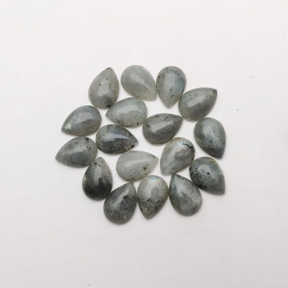 

Fashion 13x18MM Natural stone ShimmerStone beads for jewelry making Water drop cabochon Ring accessories 24pc 50pc wholesale