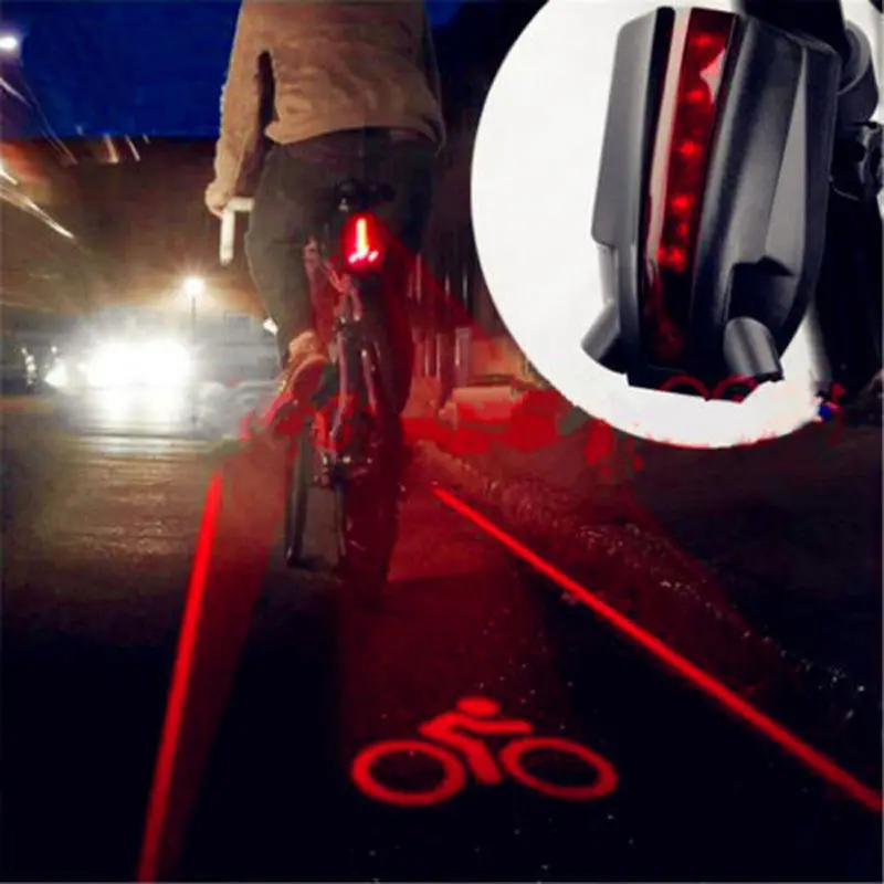 

Beam Bike Logo Waterproof Rear Bicycle Tail Light 2 Laser+5 LED Red Lamp 4 Flashing Model Night Safety Warning Bike Accessorie