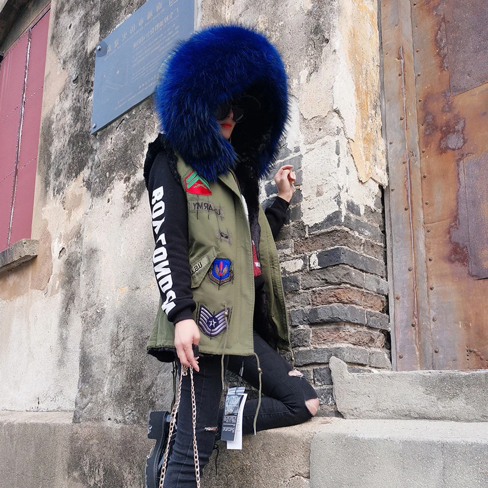 Женский хлопковый жилет MAOMAOKONG стеганая куртка с вышивкой большим воротником из