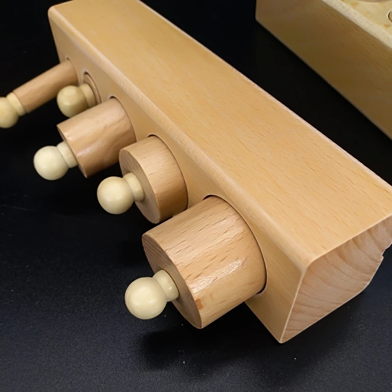 

Wood Socket Cylinder Montessori Baby Early Learning Aids Sensory Toys School Educational Supplies Nesting Wooden Block Kids Gift