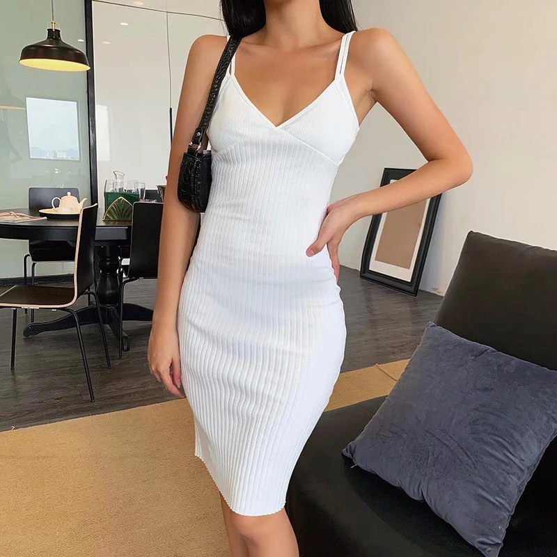 

Kili Patchwork Long Sleeve Ladies Design Super Temperament Fashion Sling V-Neck Bottoming Sexy Bag Hip Dress