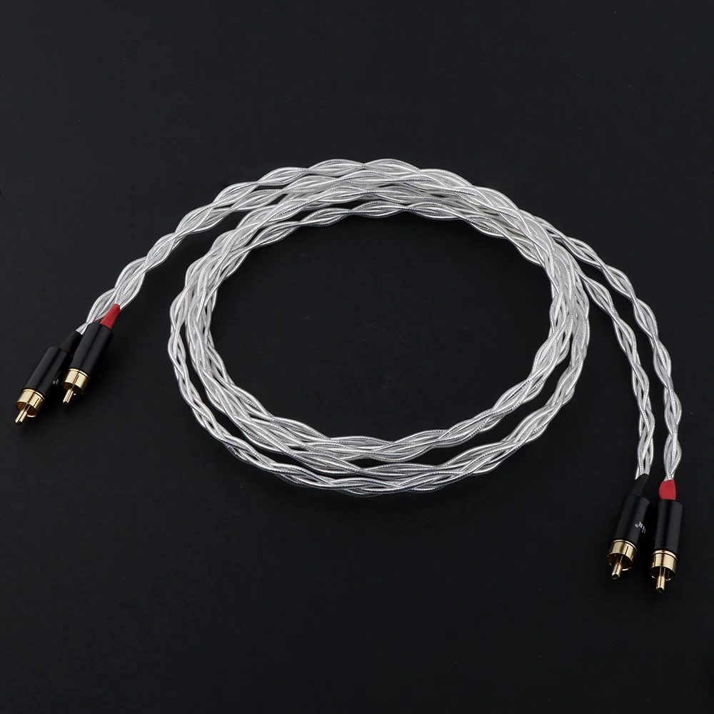 

Pair Hi-End Nordost ODIN 2 Hifi Fever RCA Audio Signal Cable Gold plated RCA to RCA Silver cable CD amplifier