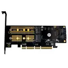 Обновленная версия 3 в 1 Msata и M.2 NGFF NVME SATA SSD к PCI-E 4X и SATA3 адаптер с радиатором Black Diamond