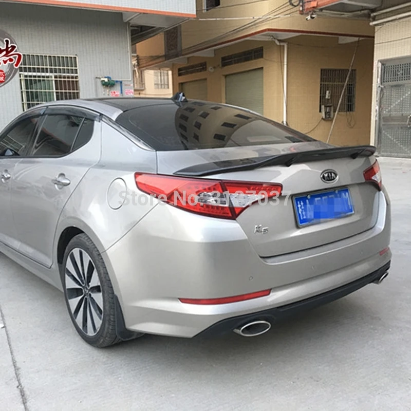 For Kia K5 Optima 2011 2012 2013 R style Carbon Fiber Rear Roof Spoiler Wing Trunk Lip Boot Cover Car Styling | Автомобили и