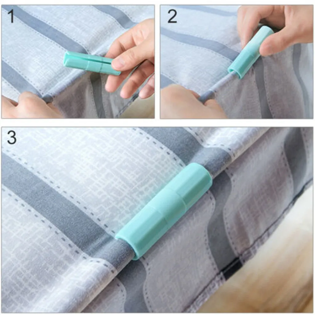12PCS Plastic Bed Sheet Anti-skid Clips Buckle Multi-function Clothespins Household Fixed Quilt Cover Corner Tools Z71 | Дом и сад