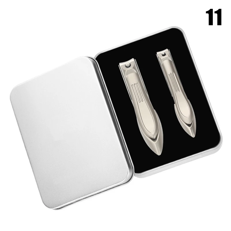 Hot Nail Clippers Durable Clipper Set Anti-splash Fingernail Toenail Nails Cutter Stainless Steel PLD |