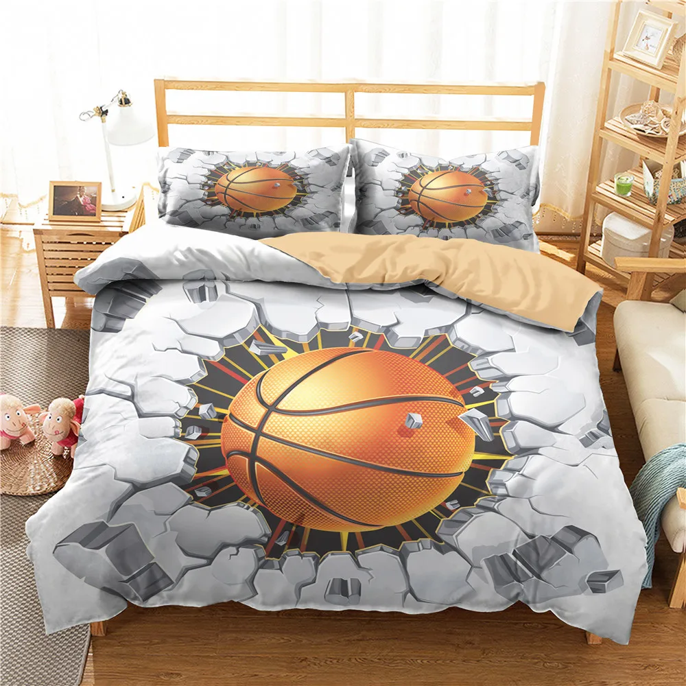 3D принт баскетбольный Домашний Комплект постельного белья Спортивная Тема