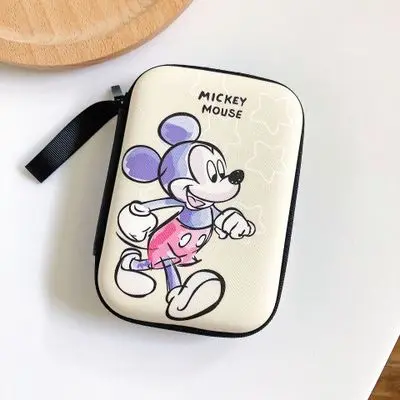 Синий Дисней Микки мультфильм монета кошелек Минни мальчик девочка Монета Сумка сумка для хранения гарнитуры зарядное устройство кабель для хранения данных коробка клатч - Цвет: Синий
