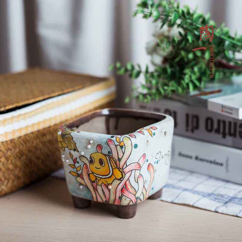 Корейский стиль глазурованная надпись сироты шероховатая тонкая фотография