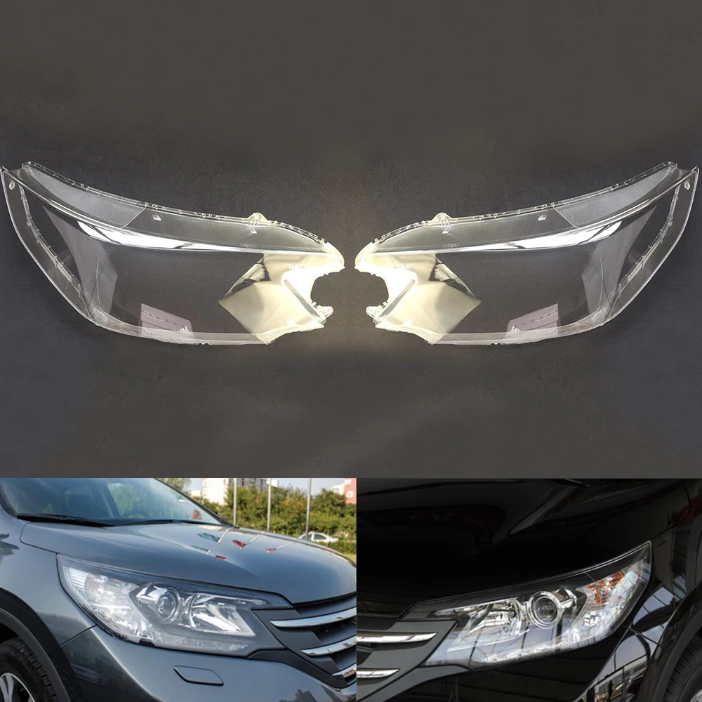 Left and Right Side Для Honda CRV 2012 2013 фары объектив фары автомобиля крышка Замена прозрачные линзы Авто оболочка Крышка - Цвет: Left and Right Side