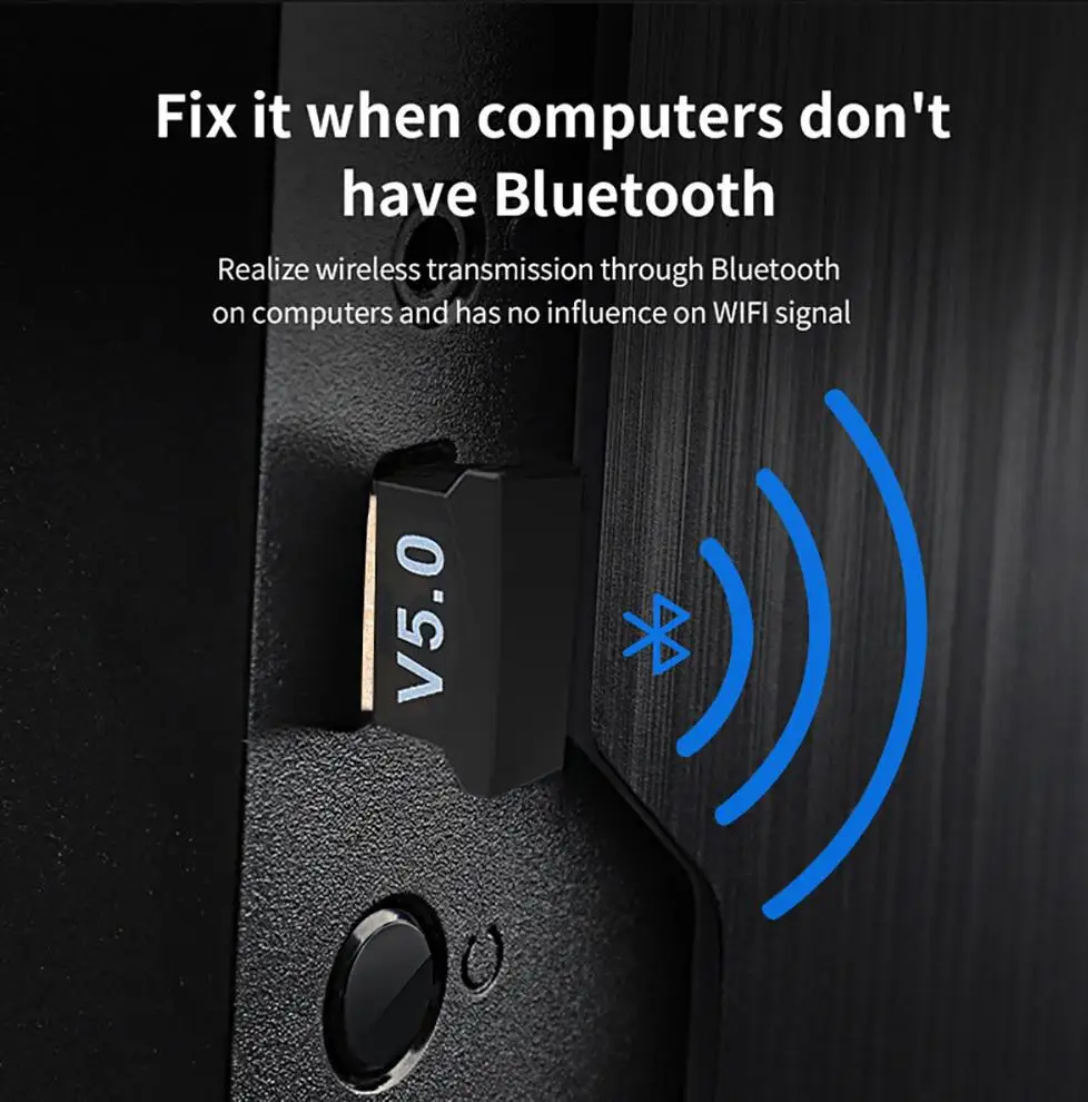 Беспроводной USB Bluetooth 5 0 адаптер ключ Музыкальный звуковой приемник передатчик