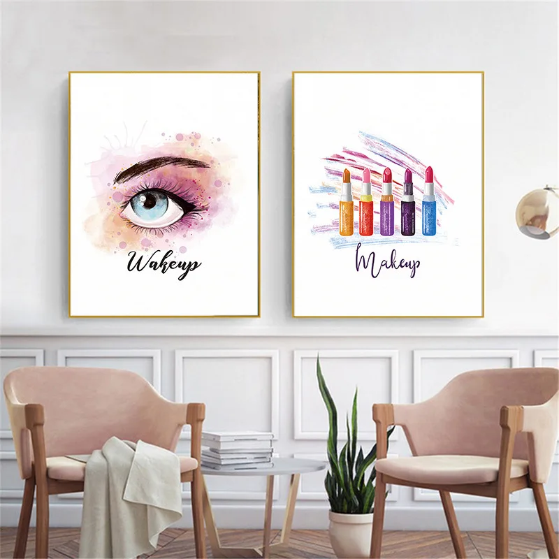 HD настенный художественный Рисунок макияж глаз декоративный элемент помада