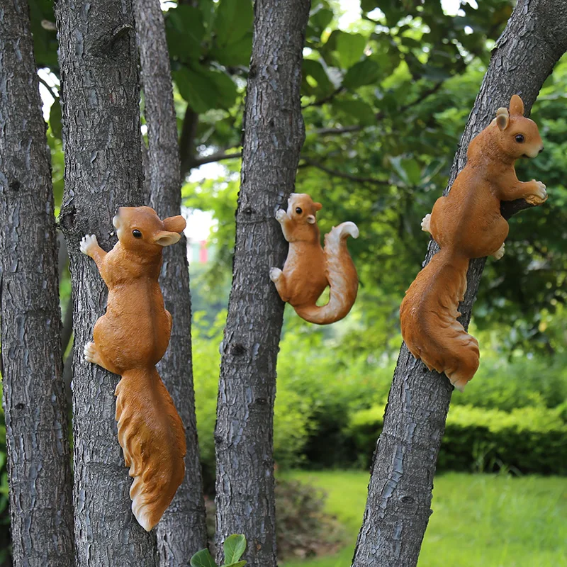 

Creative Resin squirrel Garden decoration Home outdoor accessories Simulated animal ornaments fairy garden miniatures