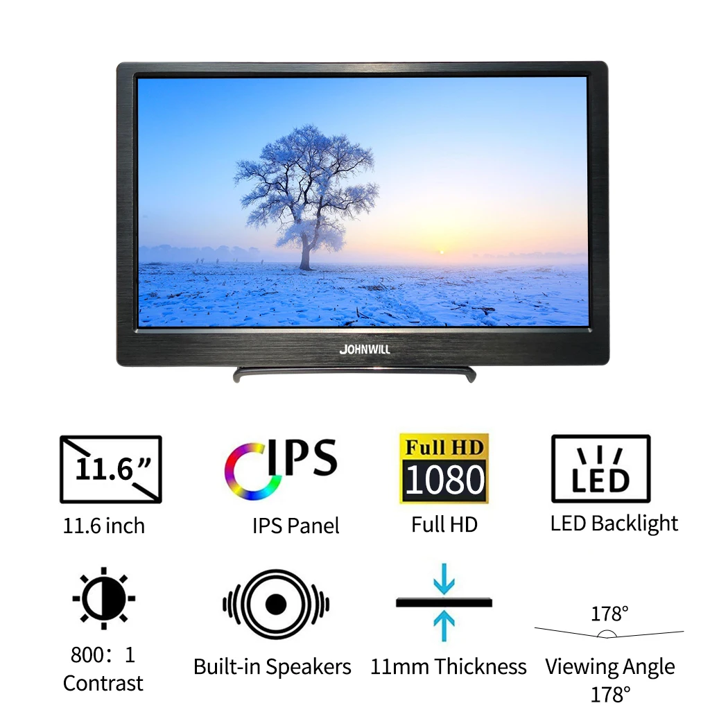 11 6 дюймовый портативный монитор с чпу 1080P 2 мини HDMI USB питанием PS4 Xbox360 дисплея для