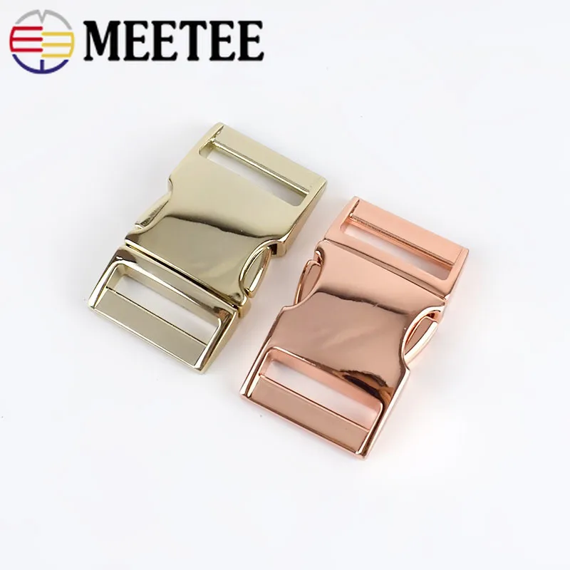 Meetee 2pcs 25mm Metal Curved Side Release Buckle for Webbing Strap Backpack Bag Luggage Hook Belt DIY Accessories AP518 | Дом и сад
