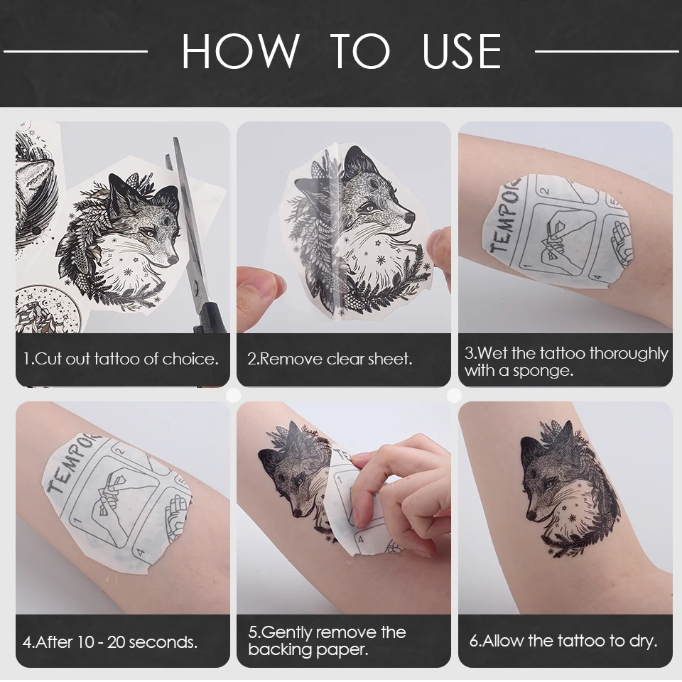 Водостойкая наклейка на руку большие тату-наклейки Корона Льва корона король