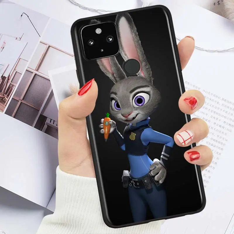 

Disney Zootopia Shockproof Cover for Google Pixel 5 4 4A XL 5G Black Phone Case Shell Soft TPU Fundas Coque Capa