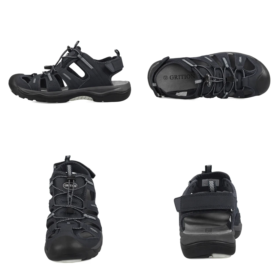 Сандалии GRITION мужские быстросохнущие плоская подошва Нескользящие дышащие для