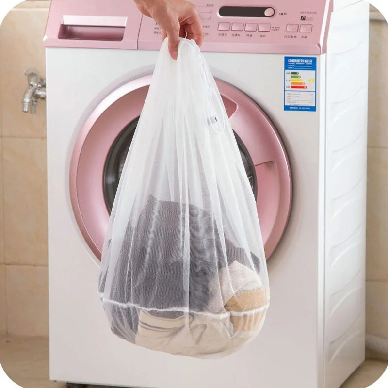 

3 Size Drawstring Bra Underwear Socks Foldable Mesh Laundry Bag Household Clothes Laundry Care Mesh Bag Washing Accessories