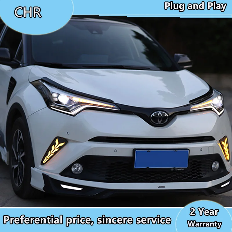 Стайлинг автомобиля для 2018-2019 Новинка фары Toyota CHR светодиодный ные DRL