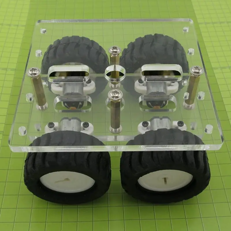 Прозрачный акриловый N20 4WD 2 слоя умный автомобиль шасси робот DIY Набор | Игрушки и