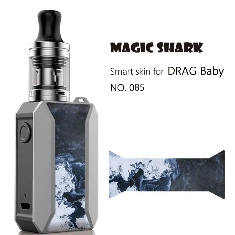 Волшебная Акула мечтательная Медуза Череп Паук женщина кожа Vape ультра тонкий чехол наклейка пленка для Voopoo Drag Baby Trio - Цвет: 085