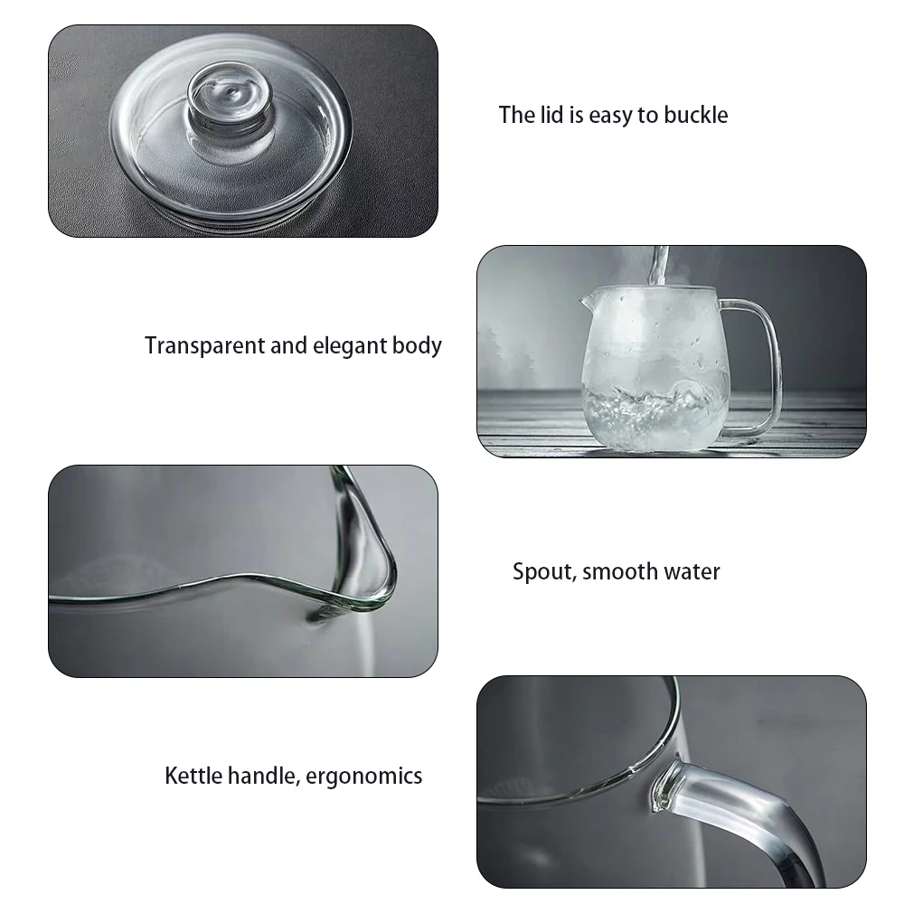 Бытовой Съемная термостойкого Стекло Чай горшок со съемным заварки пуэр чайник