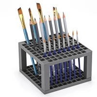 96 holes multifunctional paint brushes holder square pen stand pencil storage rack painting organizer school art supplies