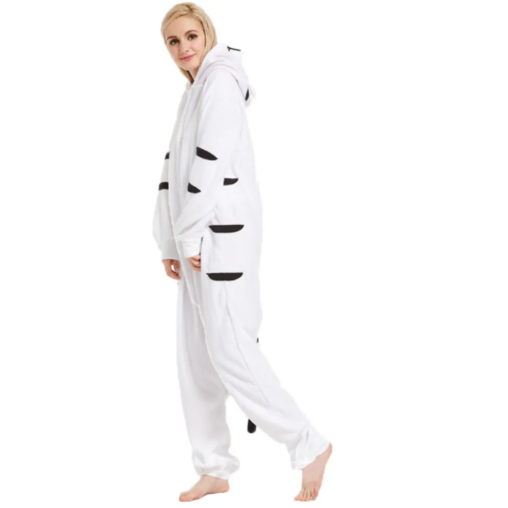 Пижама в виде животного желтого тигра Onsie мужские комбинезоны с мультяшным